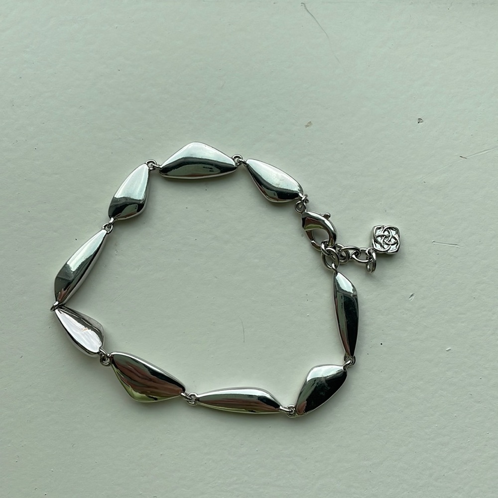 Silver toned link bracelet